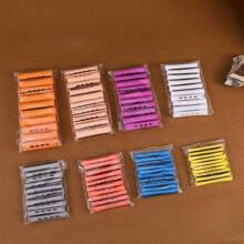 40 件 DIY 烫发棒套装，4 种尺寸冷烫棒卷发器无需加热卷发棒，适用于长发、中发、小发卷发器造型 DIY 女士美发工具，粉色配饰情人节情人节，美发工具