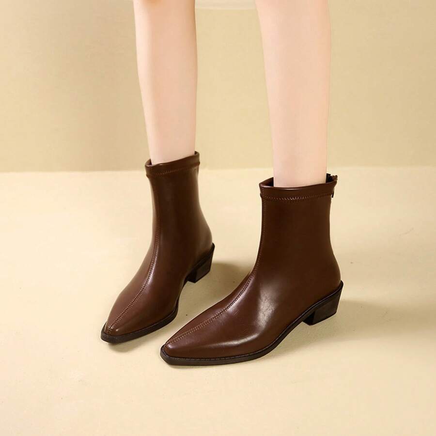 Women Knee-High Boots - 棕色 - 查看 1