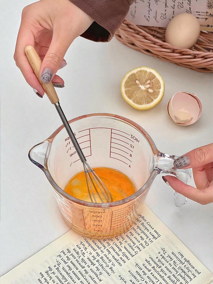 2 piezas/1 pieza Batidor de huevos de acero inoxidable, Batidor de crema de acero inoxidable pequeño para uso doméstico, Mezclador de mantequilla para cocina y restaurante