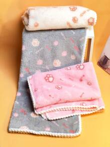 1pc Pet Bath Towel Mat, Quick Drying, Absorbent, Non-Shedding, Thick, Microfiber Cat Dog Pet Towel