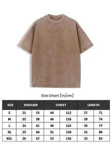 1 PCS "FAITH OVER FEAR" Creative Pattern Printing Heavy 230g Pure Cotton Oversized Drop Shoulder T-Shirt, Spring/Summer/Fall Men Clothes, Regular Fit Shirt,  Halloween & Christmas & Thanksgiving Day & Valentine's Day & Pride & Father's Day & Easter & Mother's Day & New Year & Spring Festival, Men's Round Neck Printed Short Sleeve Casual Everyday T-Shirt, They Are Excellent Gifts For Friends And Family, 230g 100% Cotton T-Shirts Feature, A Youthful And Fashionable Design, Graphic Tees Men, Graphic Tees Women, Back To School Shirt, College Essential - 咖啡棕 - 查看 3