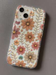 1 funda de teléfono de moda no incluye cordón ni soporte. 1 funda de teléfono suave, mate, a prueba de golpes, de TPU, con diseño floral colorido y personalizado en 2D, de cobertura total, compatible con 17 16 15 14 13 12 11 Pro, Series. - Multicolor - Ver 6