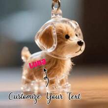 Customized Pet Pendant, Small Dog & Cat Hair Storage Capsule Transparent Keychain, Memorabilia Back To School Gifts Ornamental,Engraved Stylish,Fashion,Colorful,Vintage,Cute,Contracted,Cuties Custom,Unique,Customized,Personalized Pet For Anniversaries,For Birthdays