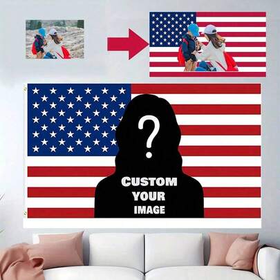 1 Stück personalisierbare Flagge mit Fotos und Text, für Geburtstag, Hochzeit, Halloween, Weihnachten, Party, Vatertag/Muttertag, Heimdekoration, Schlafzimmer-Ästhetik, Wandkunst, leicht individualisierbar für Abschluss, Hochzeit, Einweihungsfeier, Teeraum, Schlafzimmer, Wohnzimmer, individuelle Wandteppiche, individuelle Wandteppiche für Jahrestage, Abschluss, Einweihungsfeier, Geburtstage, Sofa, Bett, Auto, Teeraum, Schlafzimmer, Wohnzimmer