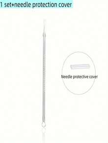 2件/4件装不锈钢双头黑头导出工具 - 专业双头导出器，符合人体工学的手柄，适用于挤压白头、黑头、粉刺和面部清洁。无需电池，便携式设计，耐用材质，易于清洁，是美容爱好者的必备品，专为护肤而设计。 - 銀色 - 查看 8