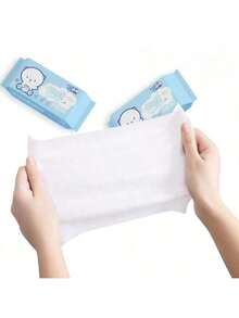 8pcs/Pack Portable Mini Wet Wipes, Convenient For Home And Travel Use, Disposable Cleaning Wet Tissues For Hand And Face Cleansing, Assorted Styles - Multicolor - View 9