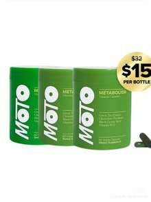 MOTO Metabolism Vitamin Capsules With Green Tea Extract, Chromium Picolinate, Black Cumin Seed & Vitamin B12, 60 Vegan Capsules Dietary Supplement - 3pcs - 查看 1