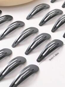 100 szt./60 szt./40 szt./10 szt. Proste czarne elastyczne spinki do włosów o długości 1,96 cala, akcesoria do włosów dla dziewcząt, odpowiednie do codziennego zaplatania włosów, grzywki, makijażu, pod prysznic