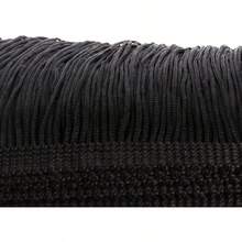 HEARTWISH Fringe Trim Lace Polyester Fiber Tassel 6inch Wide 10 Yards Long For Clothes Accessories Latin Wedding Dress DIY Lamp Shade Decoration Black