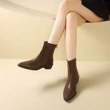 Women Knee-High Boots - 棕色 - 查看 5