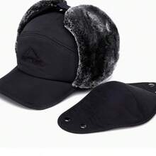 New Men's Hat, Autumn/Winter Warm Thermal Lining Thickened Earmuffs Cap, Middle-Aged & Elderly Outdoor Trapper Hat