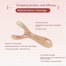 Ergonomic Y-Shaped Resin Massage Tool - 5-Point Relief For Face/Eyes/Nose/Ears/Hands, Portable Gua Sha Shaping Stick, Suitable For SPA, Travel And Office Self-Care, Mother's Day Gift Set, Christmas Gift, Pink Travel Massager, Christmas Stocking Stuffer, Gift For Men - Multicolor - View 7