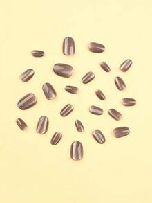 24Pcs Neutral Short Square Shape Nail Nails White Solid Nail Press On Nails Acrylic Nails Fake Nails Manicure Set Includes 1Sheet Adhesive Tabs & 1Pc Mini File Perfect For Everyday Wear Nail Supplies Nails - Nhiều màu 4 - Xem 9