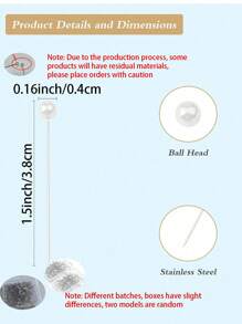 300 Piezas/100 piezas Alfileres con cabeza de perla de 1,5 pulgadas para ramos, costura, alfileres con cabeza redonda perlada, alfileres rectos para tela, blanco, alfileres de marcado fijo para manualidades, joyería DIY, costura, decoraciones florales de boda, costura nupcial, ornamentación, ramos de boda, decoración de despedida de soltera, regalos de despedida de soltera, fiesta de despedida de soltera, regalos para la ducha nupcial, regalos para invitados a la boda (blanco)