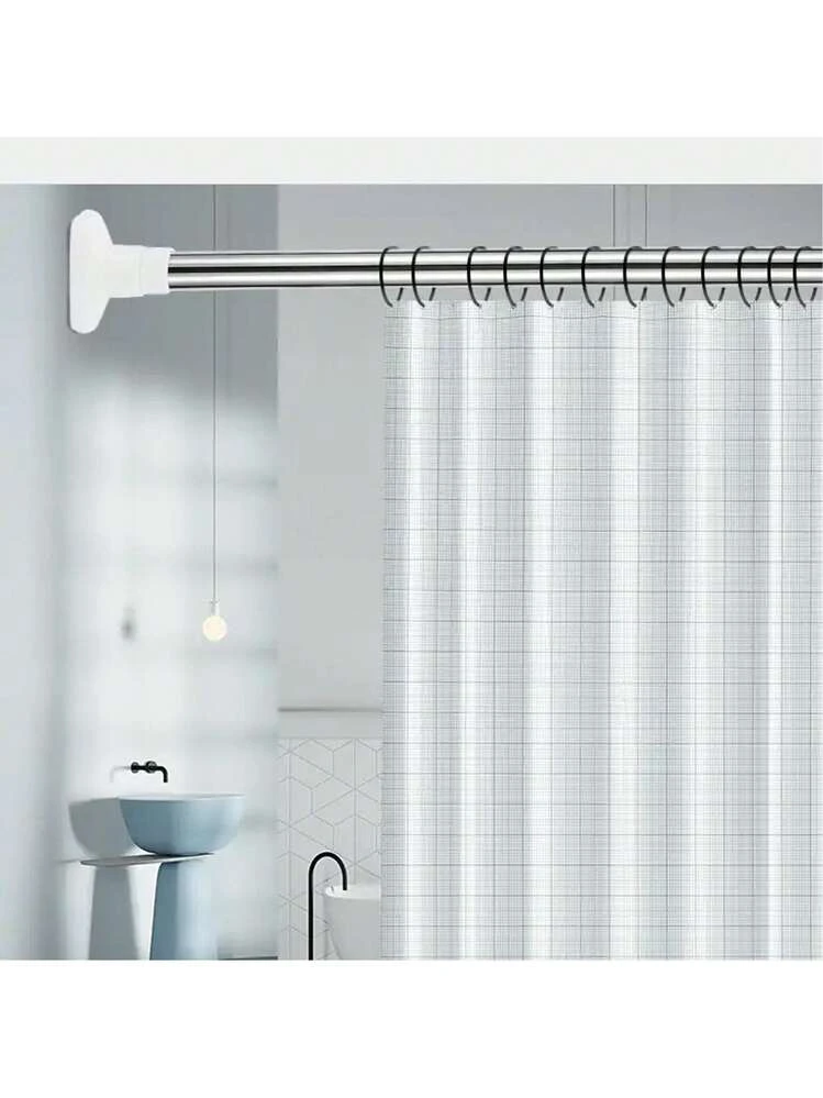 SEGNAYEN Staffe per aste per tende da soffitto, 32 mm, in metallo resistente, colore argento, per aste per tende da armadio, per finestre e doccia, confezione da 4