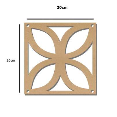 Kit 30 cobogó 20x20 cm MDF para decoração de casa quarto sala envio imediato
