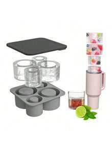 4pcs Reusable Silicone Ice Cube Tray Mold, Fits 20oz, 30oz, 40oz Insulated Tumblers, Compatible With Stanley