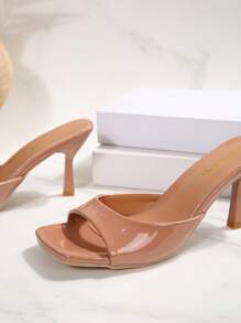 Women's Summer High Heel Square Toe Sandals, Elegant Slim Stilettos, Pair With Mini Dresses For Perfect Night Party Outfit
