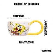 SpongeBob SquarePants 一套官方礼盒，高品质陶瓷马克杯，这是一款经过认证的高品质陶瓷杯产品，适合家庭使用。可用作早餐杯或牛奶杯。 - 彩色 - 查看 5