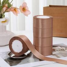 5 卷 4 厘米手工玫瑰缎带，婚礼椅装饰，礼盒包装，花卉丝带，彩虹色，毕业派对，单身派对，蝴蝶结制作 - 彩色 - 查看 30