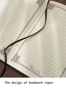 Caderno grosso A5 de 1 unidade, azul claro, vintage, super grosso (sem caneta), caderno de alta qualidade, adequado para anotações, diário, ótimo para estudantes, professores, uso em escritório, presente maravilhoso para a volta às aulas, Halloween, Natal - Multicolorido - Ver 9