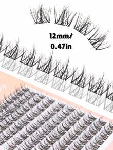Individual Eyelash Extensions, D-Curl Eyelash Extension, DIY Eyelash Cluster, Fluffy Eyelash Cluster False Eyelashes, 3D Effect, Natural Individual Eyelash Kit, At-Home Eyelash Extension Lash Clusters,Eye Lash Clusters,Individual Eyelashes,Lashes,Fake Lashes