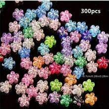 [彩色 AB 水晶隔珠] 100 颗亚克力花形珠子，带 AB 水晶闪光 - 彩色隔珠，适用于 DIY 耳环、手链和工艺品 - 彩色 - 查看 12