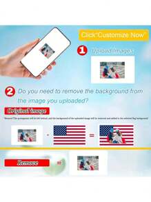 1pc Customized American Flag, Customizable Flag, Add Your Own Photos And Text, Also Suitable For Customized Tapestry, Garden Flag, Applicable For Birthday, Wedding, Valentine's Day, Halloween, Christmas, Party, Father's Day, Mother's Day, Easter, New Year, Thanksgiving, Home Decor, Bedroom Aesthetics, Wall Art, Graduation Ceremony, Tea Room, Bedroom, Living Room, Anniversary, Home Decoration, Sofa, Bed, Car, Tea Room, Bedroom, Living Room, Outdoor, Garden - Blue American Flag - View 5