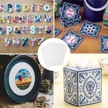 2 piezas/4 piezas/6 piezas Hojas de malla de plástico transparente de 14 ct para bordado y punto de cruz - Tela de artesanía con patrón de cuadrícula de 27,94x20,98 cm para manualidades DIY, tejido, bolsas y suministros de punto de cruz | Patrón de cuadrícula uniforme | Material de artesanía transparente | Libertad de diseño y corte - Blanco transparente - Ver 10