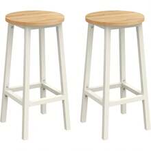 Barstools - Beige Oak + White - View 12