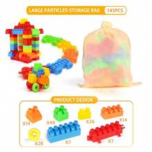 Children's Large Building Blocks Plastic Toy, DIY Assembly Early Education Puzzle Toy, Preschool Gift, Halloween, Christmas Gift - Multicolor - View 15
