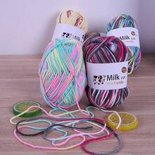 6 件/包多色渐变染色彩虹腈纶纱线、条纹针织材料纱线、钩针纱线、温暖柔软的纱线，适用于编织毛衣、围巾、袜子、手套、帽子、披肩和其他配饰 - 6團裝 - 查看 4