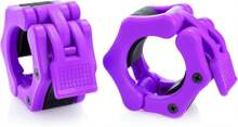7TH-Y  Barbell Collar 2 Inch Quick Release Pair Of Locking 2" Pro Weight Bar Plate Locks Clamp Clips For Workout Weightlifting Fitness Training - 紫色霧面 - 查看 1