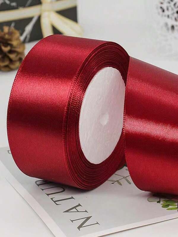 1 Roll/3 Rolls/5 Rolls 4cm Wide Satin Ribbon, Suitable For Hair Accessories, Cake Baking, Wrapping