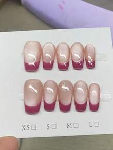 10 قطعة/مجموعة من أظافر القطة ذات التغطية الكاملة بألوان فاكهة التنين المربعة، قابلة لإعادة الاستخدام، متوفرة بأربعة أحجام، مناسبة للفتيات/النساء، الممثلات، العروض المسرحية، المهرجانات، الحفلات، الزفاف، الاستخدام اليومي، مستلزمات الأظافر - روز أحمر - مشاهدة 2