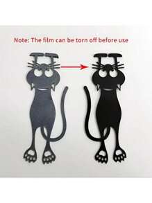 Black Cat Acrylic Bookmarks, Creative Hollow Bookmarks, Small Cat Hanging Bookmarks,School Supplies,Back To School