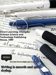 返校学生办公书写笔，新款按钮圆珠笔，0.5毫米黑色墨水，高品质中性笔