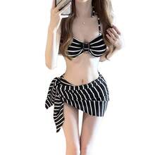 Swim Gear Sets - 黑色比基尼[帶紗裙] - 查看 7