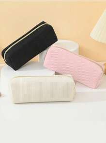 1pc Pencil Case - Durable Pen Pouch With Zipper, Stationery Organizer For School Supplies, Pen Bag For Office And Home Use