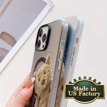Bear Doll Pattern Phone Case For IPhone 16 Men 16 Creativity 12 Phone Cases 16PRO Premium 15PRO Magnetic Wireless Charging Case 14PROMAX Women 16PLUS Cute 14PRO Thickened TPU 13PRO Aesthetic 15 Unique 12PROMAX Shockproof And Anti-Fall 12PRO/11PRO/15PROMAX/13PROMAX/11PROMAX/16PROMAX/13/14/15PLUS/14PLUS - Blue - View 6