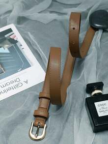 1/2/3 piezas Cinturón versátil y sencillo, hebilla de aguja sencilla y cinturón versátil para jeans de mujer, cinturón decorativo de verano, otoño, Halloween