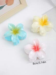 6pcs Colorful Floral Hair Clips, Minimalist Fresh Flower Claw Clips, Suitable For Daily And Beach Use, Spring/Summer