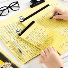 A5/A4 Horizontal Line Tearable Memo Planner, Yellow Warm Color Protects Eyes, Portable Notepad, Suitable For Students Back To School Season