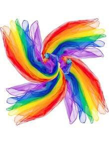 3/6件套蒙特梭利感官模型丝绸舞蹈丝带，教育配件，适合作为情人节、复活节、圣诞节、新年、万圣节礼物、生日礼物、2025新年礼物、返校用品、返校礼物（颜色随机） - 彩色 - 查看 3