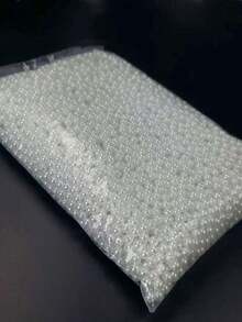 100 viên ngọc trai nhân tạo thời trang sáng bóng tối giản, không phai màu, không bong tróc, trắng tinh khiết và trắng sữa, 2 màu, 2 kích cỡ, ngọc trai giả bằng nhựa ABS, phụ kiện làm đồ trang sức DIY - trắng - Xem 10