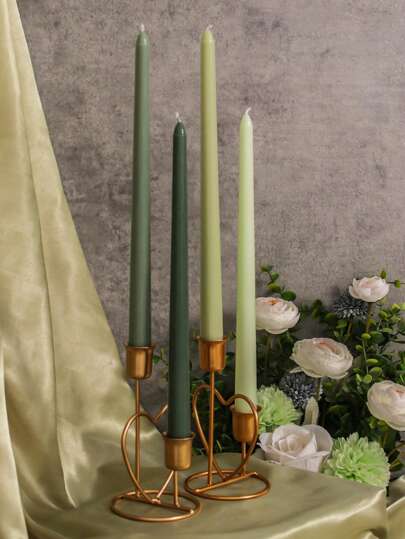 4pcs/30.5cm Long Pole Candle,Gradient Color Candle Set For Wedding, Festival, Candlelight Dinner, Romantic Dinner Candles, Suitable For Wedding Decor, Birthday Parties,Home Decor ,Bedroom Decor,Customized Candles Are The Best Gift For Loved Ones,Birthday Gifts,Gifts For Women ,Kraft Paper Box Packaging,Candle Holder