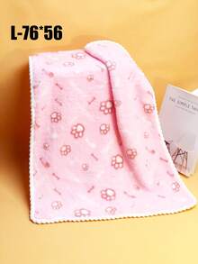 1pc Pet Bath Towel Mat, Quick Drying, Absorbent, Non-Shedding, Thick, Microfiber Cat Dog Pet Towel