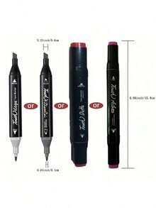 24/30/36/40/48/60/80/100/120/168 couleurs Ensemble de marqueurs d'art à double pointe, marqueurs de croquis permanents pour le dessin d'art, la calligraphie, le journalisme, la planification, la conception de bandes dessinées, les fournitures scolaires, les cadeaux d'Halloween et de Noël