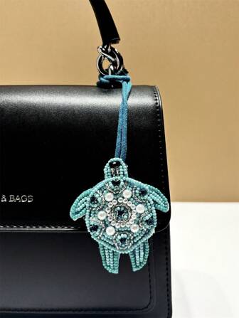 1 pieza Mochila con forma de tortuga animal, bolso de hombro, bandolera, bolsa de mano, axila, estuche de cosméticos, otro bolso para almacenamiento, colgante, encanto de coche, llavero, colgador de cinturón, etiqueta de equipaje, identificador, adecuado para parejas, mejores amigos, estudiantes, hombres, mujeres, oficina, Commute, diario, citas, vacaciones, viajes, viaje de negocios, apropiado como regalo para mamá, hija, cumpleaños