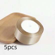 5 卷 4 厘米手工玫瑰缎带，婚礼椅装饰，礼盒包装，花卉丝带，彩虹色，毕业派对，单身派对，蝴蝶结制作 - 彩色 - 查看 21